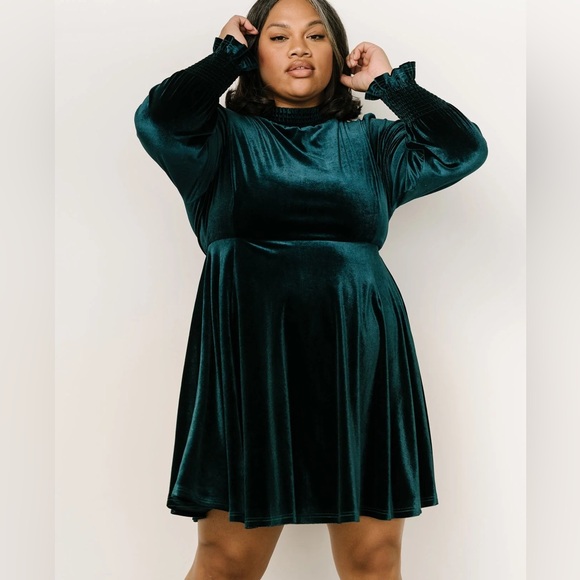 Baltic Born Emerald Velvet Dress - Large NWT - Picture 3 of 14